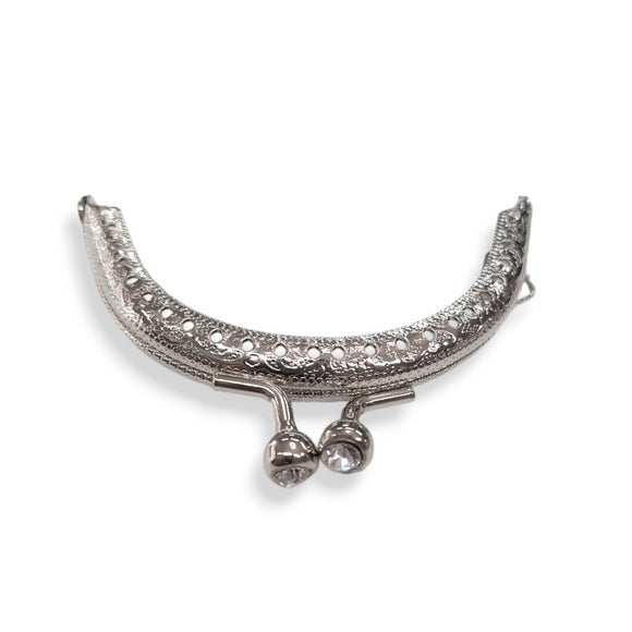 Chiusura Borsa Clic Clac Metallo 8cm Strass