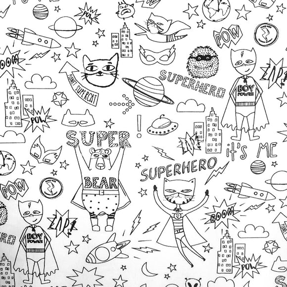 Cotone Da Colorare Superhero