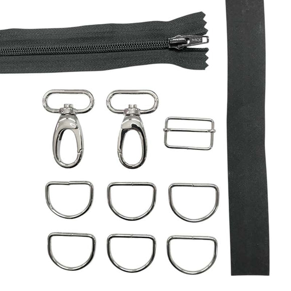 Kit Accessori Metallo 30mm con Cerniera e Sbieco Per Borsa A Mano A97