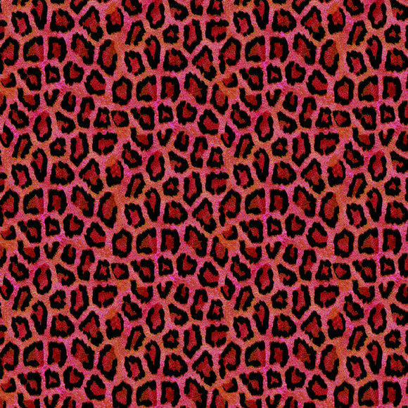 Tessuto Panama Leopard Pink