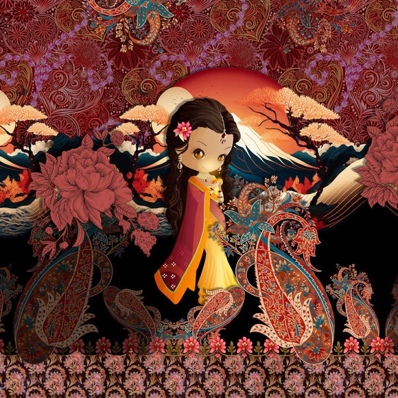 Tessuto Canvas Pannello Backpack Kids Double Face Zaino Geishe