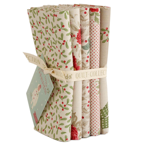 Tessuto Cotone Americano Tilda Merry Little Christmas Bundle Cream