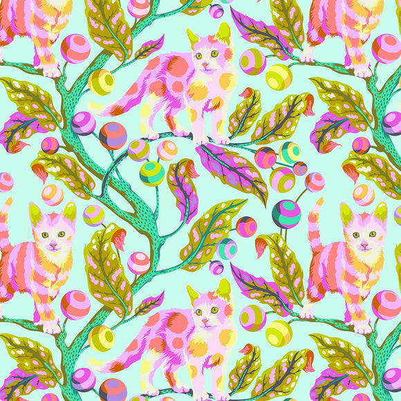 Tessuto Tula Pink Tabby Road Dejà Vù Cotone Americano Disco Kitty