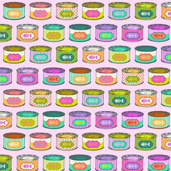 Tessuto Tula Pink Tabby Road Dejà Vù Cotone Americano Cat Snacks