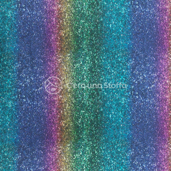 Tessuto Felpa Prisma Glitter