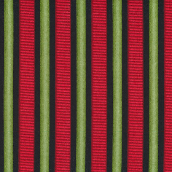 Cotone Americano Righe Scarlet's Garden Nero