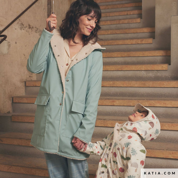 Tessuto Raincoat PU Solid Color