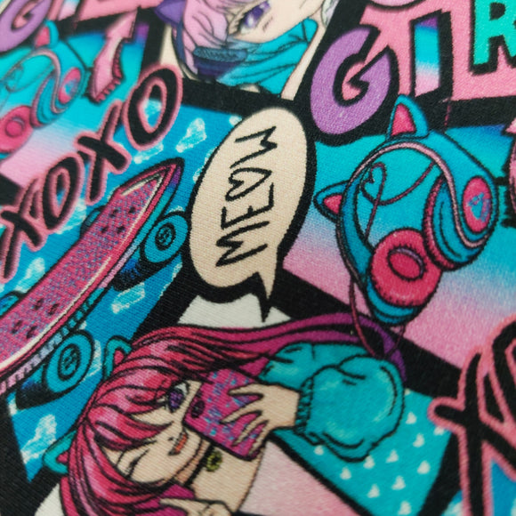 Tessuto Jersey Anime Kawaii