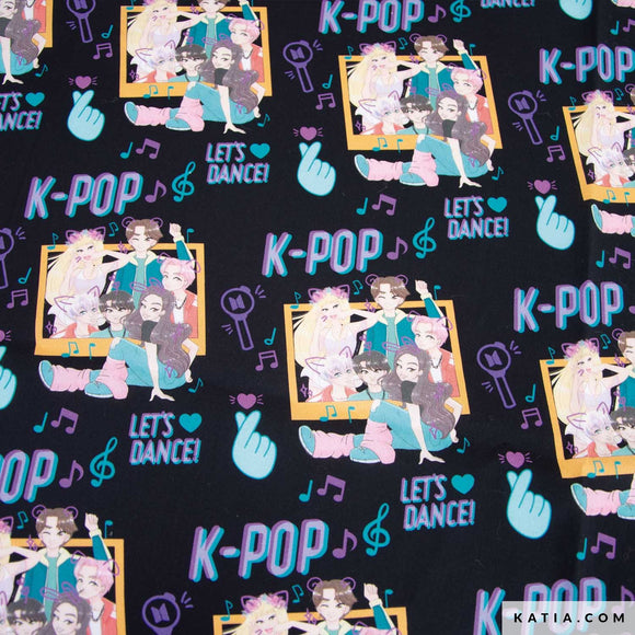 Tessuto Popeline K-Pop