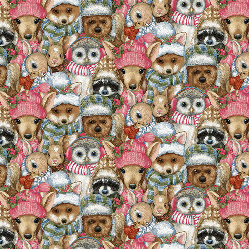 Tessuto Cotone Americano Magical Menagerie Packed Critters