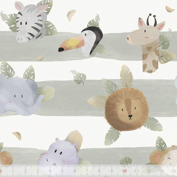 Tessuto Cotone Savana Righe