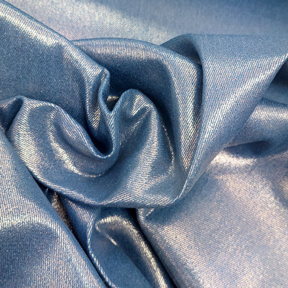 Tessuto Denim Shiny Coated
