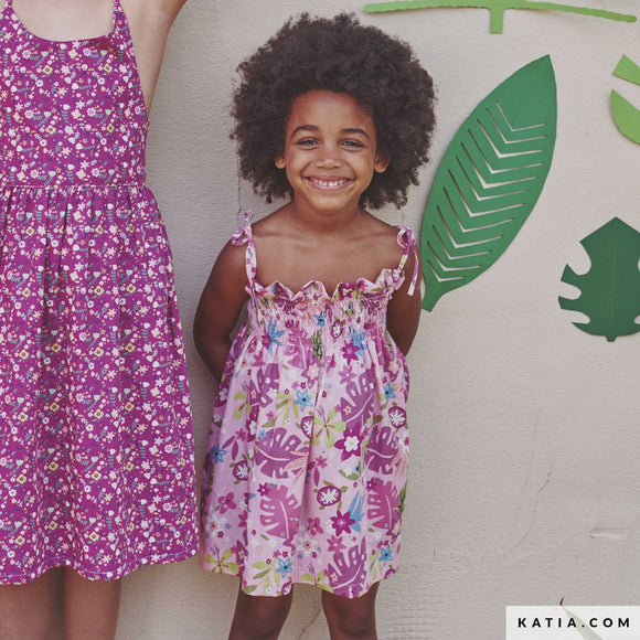 Tessuto Popeline Tropica Turtles Katia Fabrics