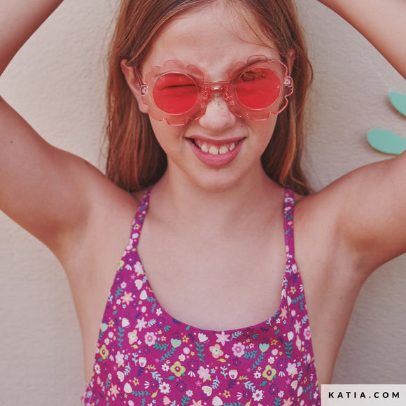 Tessuto Popeline Tropical Flowers Katia Fabrics