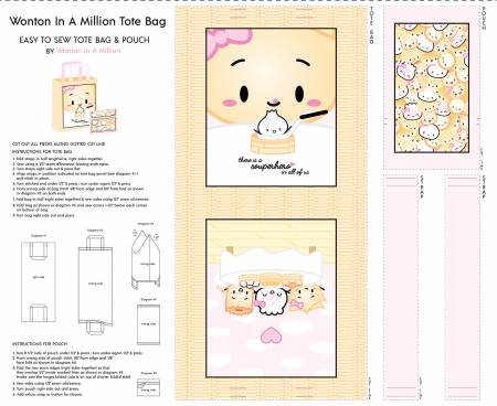 Cotone Americano Pannello Borsa Tote Bag Wanton In A Million