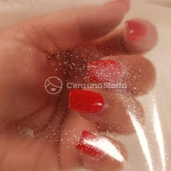 Tessuto PVC Trasparente Glitter