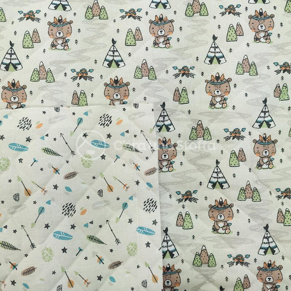 Trapunta Double-Face Orsetti Indiani