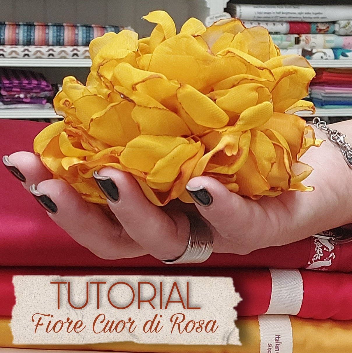 Tutorial Fiore di stoffa Cuor di Rosa