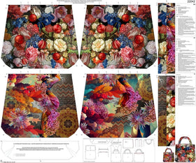 Canvas Pannello Borsa Double Face Natale Palline