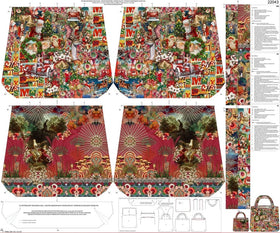 Canvas Pannello Borsa Double Face Natale Decorazioni