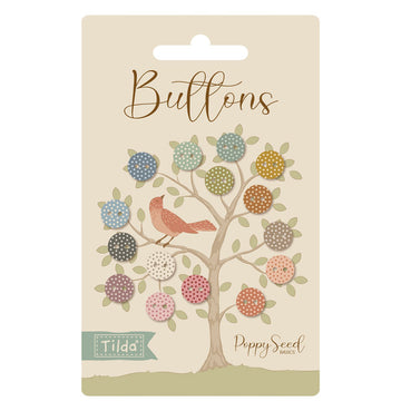 Tilda Buttons Poppy Seed 9mm