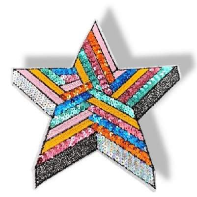 Applicazione Termoadesiva Paillettes Stella Grande