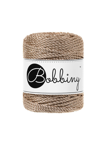 Acquista champagne Filati Bobbiny Macrame Metallic Cord 3mm 50m