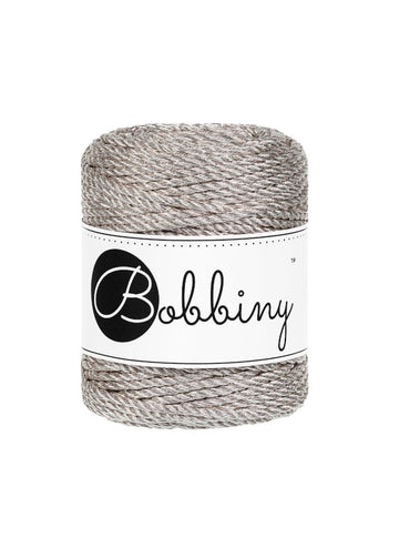 Acquista platinum Filati Bobbiny Macrame Metallic Cord 3mm 50m