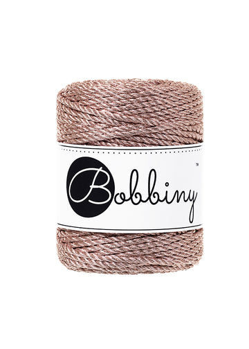 Acquista rose-gold Filati Bobbiny Macrame Metallic Cord 3mm 50m
