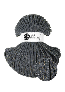 Acquista shiny-charcoal Filati Bobbiny Braided Cord 5mm 100m