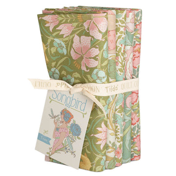 Tessuto Cotone Americano Tilda Songbird Bundle Green