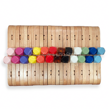 Acquista rosa-chiaro Chiusura Borsa Clic Clac Legno Con Perla Quadrata