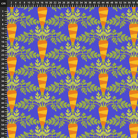 Tessuto Cotone Americano  Vegetable Patch Carrot - 0