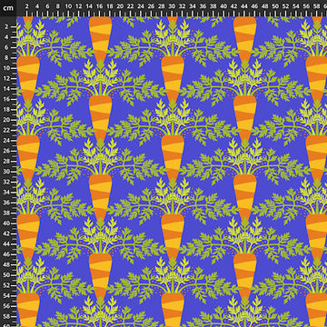 Tessuto Cotone Americano  Vegetable Patch Carrot - 0