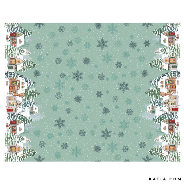 Katia Fabrics Tessuto Natale Xmas Popeline Xmas Landscape