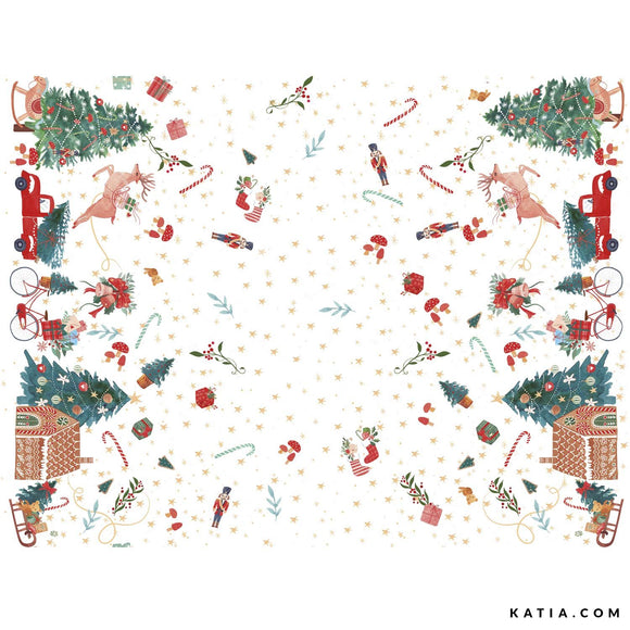 Katia Fabrics Tessuto Natale Xmas Popeline Xmas Surprises