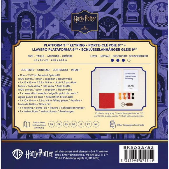 Kit Punto Croce DMC Harry Potter – Portachiavi Binario Platform 9¾