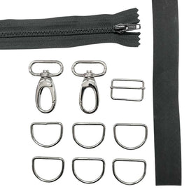 Kit Accessori Metallo 30mm con Cerniera e Sbieco Per Borsa A Mano A97