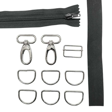 Kit Accessori Metallo 30mm con Cerniera e Sbieco Per Borsa A Mano A97