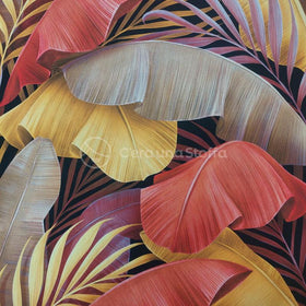 Acquista arancione-giallo-beige Panama Stampa Digitale 3D Foglie