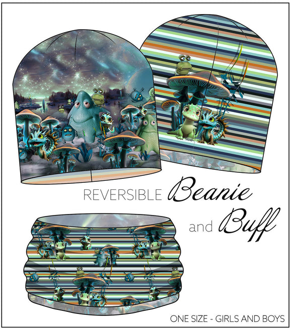 Jersey Garzato Pannello Berretta-Scaldacollo Alieni