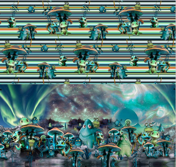 Jersey Garzato Pannello Berretta-Scaldacollo Alieni