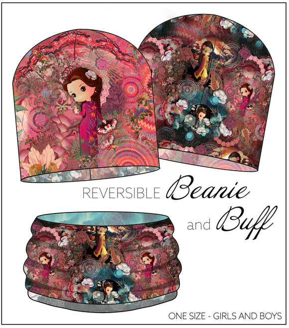 Jersey Garzato Pannello Berretta-Scaldacollo Geisha