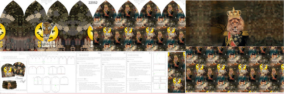 Jersey Garzato Pannello Berretta-Scaldacollo Re Leone