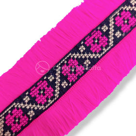 Passamaneria Bordo Ricamato Sfrangiato - 0