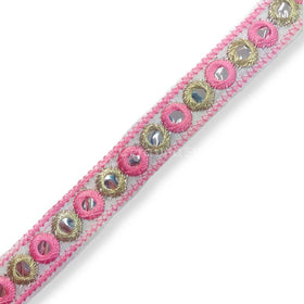 Passamaneria Bordo Ricamato Specchietti 20mm