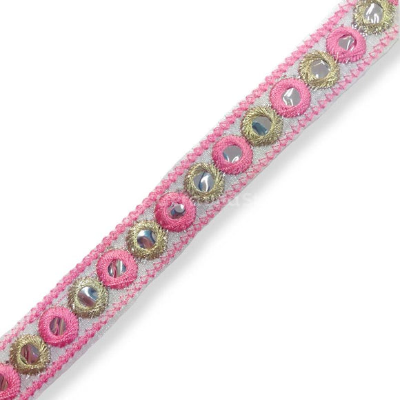 Passamaneria Bordo Ricamato Specchietti 20mm