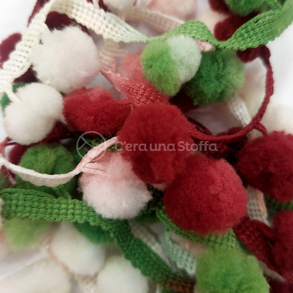 Passamaneria Pompon Sfumati Tricolore