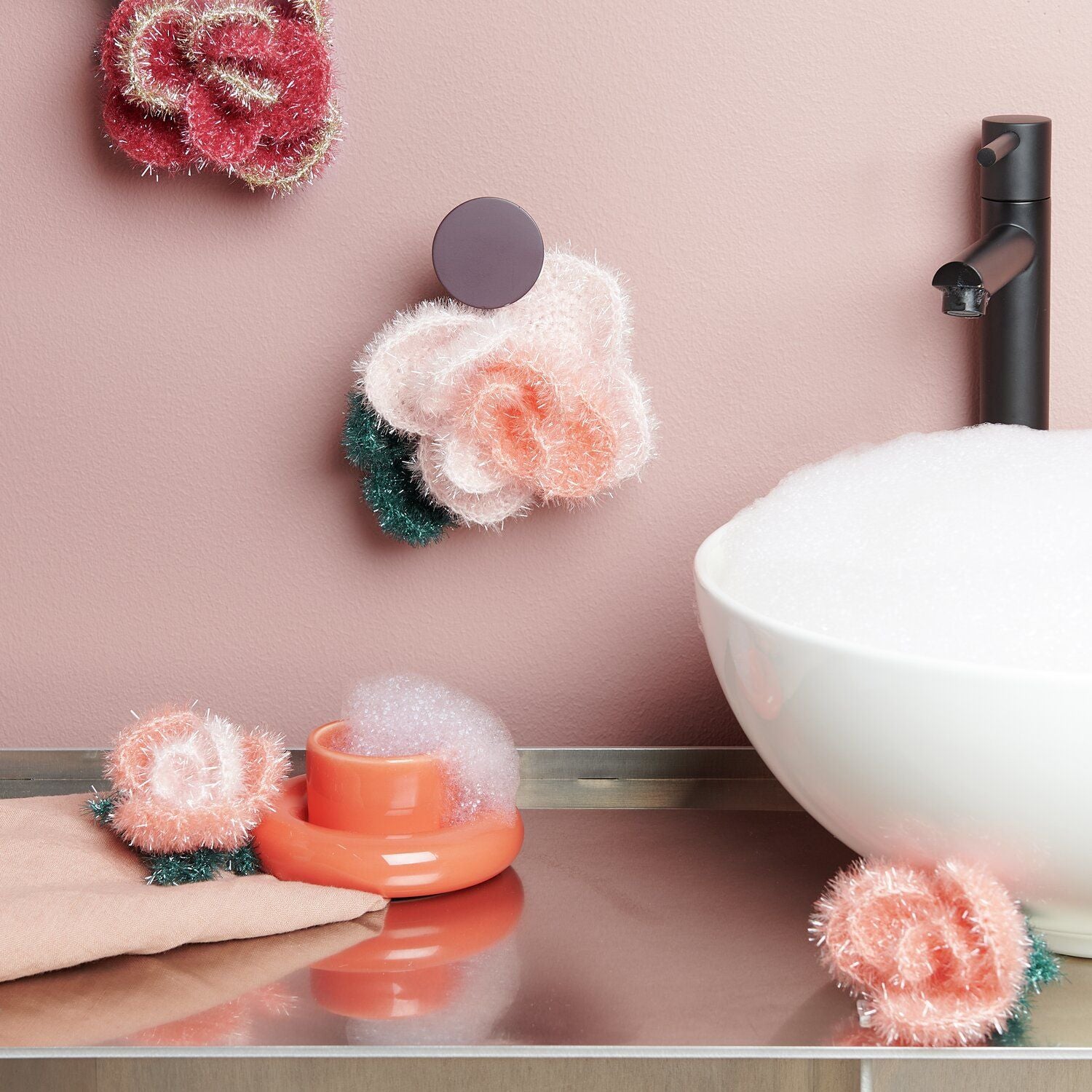 Crochet Set Creative Bubble Rose Romantic