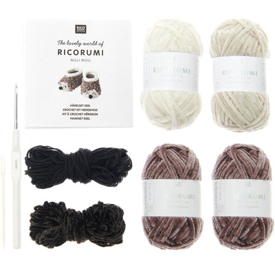 Ricorumi Crochet Set Baby Booties Hedgehogs - 0